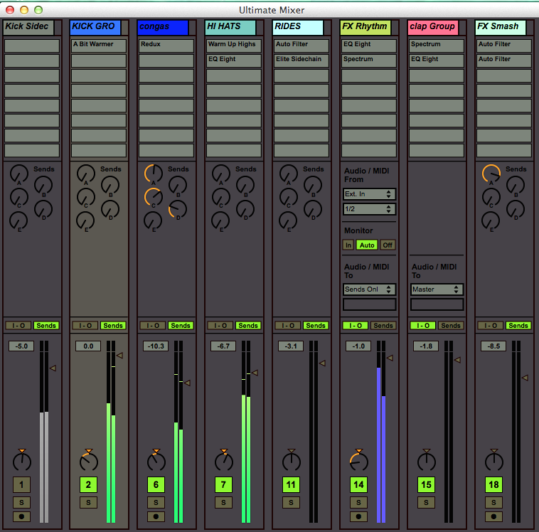 Ultimate Mixer version 1.1 on maxforlive.com