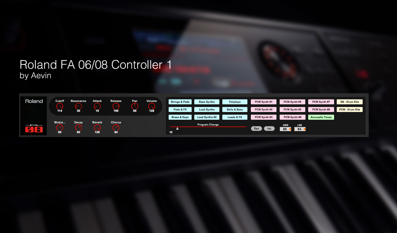 Roland Fa 06 08 Control Version 1 0 By Aevin On Maxforlive Com