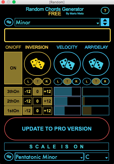 Random Chords Generator FREE version 1.0 by MarioNieto on maxforlive.com