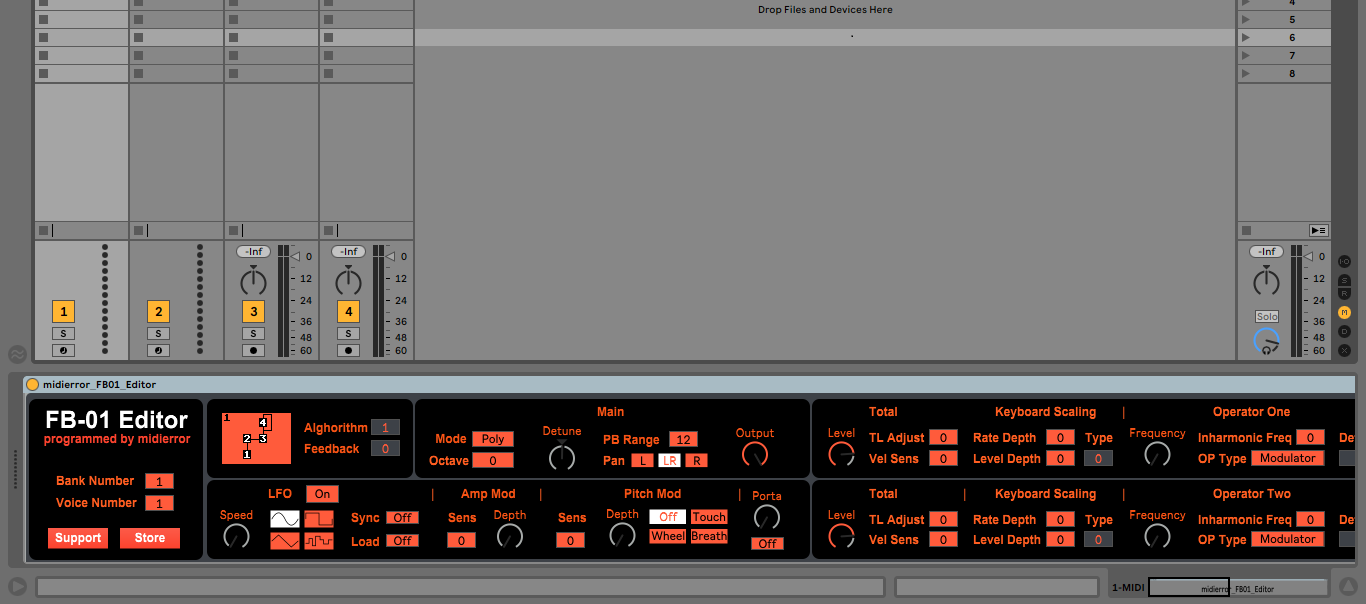 Yamaha FB-01 Editor version 1.0 by midierror on maxforlive.com