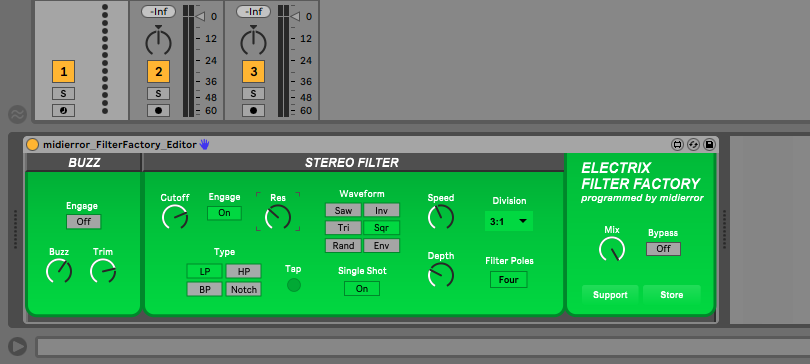 Electrix Filter Factory Editor version 1.0 by midierror on